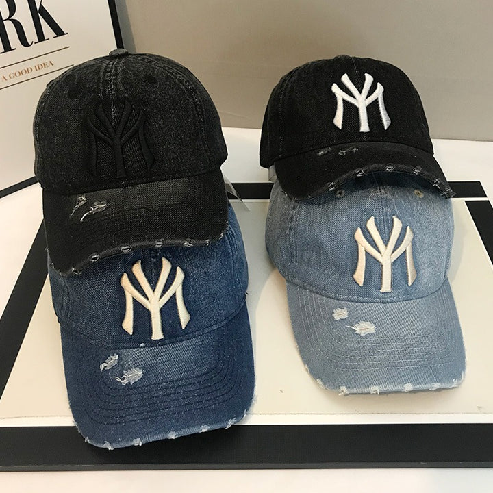 Herre's Slitt Denim Baseball Caps Skanto 1784188165