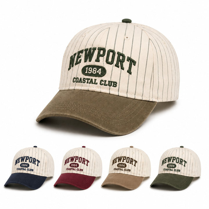 Dame casual og stilfull caps med stripemønster Skanto