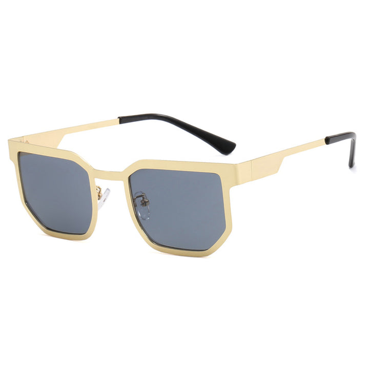 Women's modern sunglasses in trendy rectangular design with slim metal alloy. Skanto