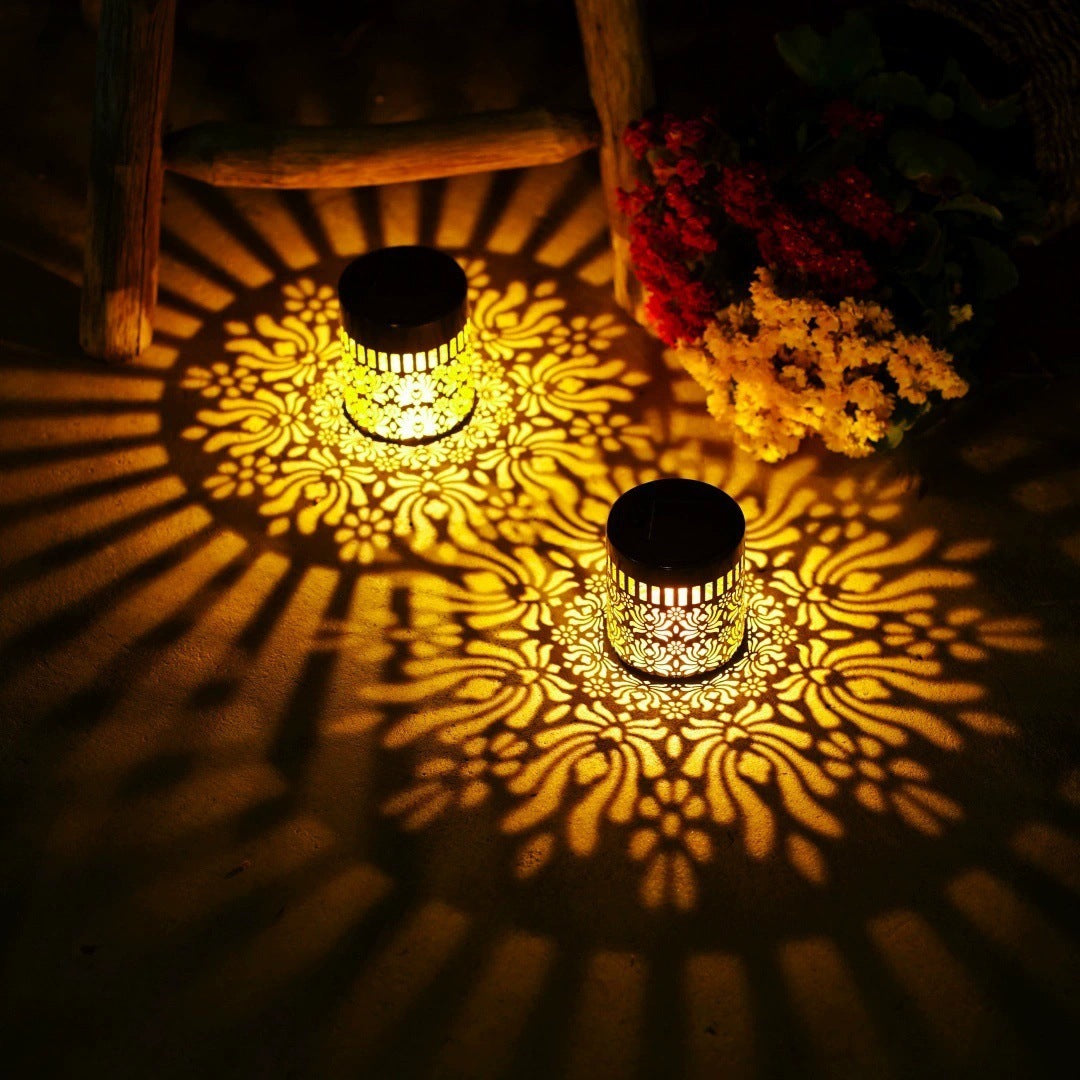 Dekorativ solvegglampe med mandala projeksjonsmønster Skanto