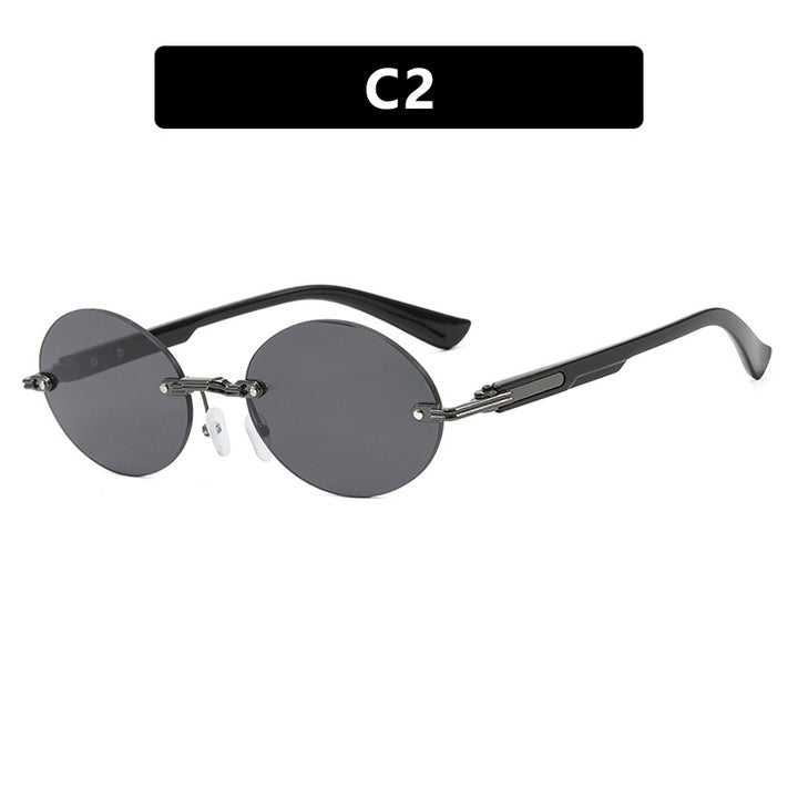 Dame rund solbrille med elegant treinnramme og UV-beskyttelse Skanto