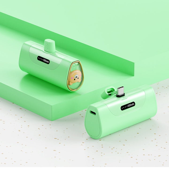 Morsom Powerbank med integrert dyrefigur Skanto