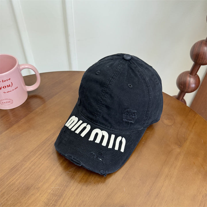 Kvinne's Slitt Grafisk Baseball Caps Skanto