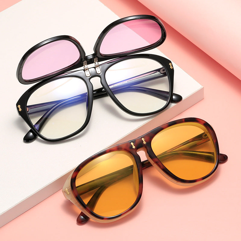 Dame moderne oversized solbrille med unik skjelldesign Skanto