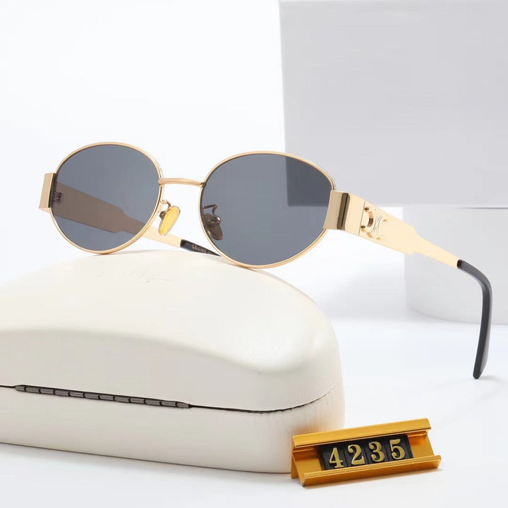 Dame eksklusiv ovalformet designer-solbrille Skanto