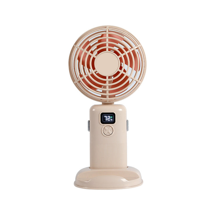 Kvinne bærbar mini vifte med digital hastighetsvisning Skanto