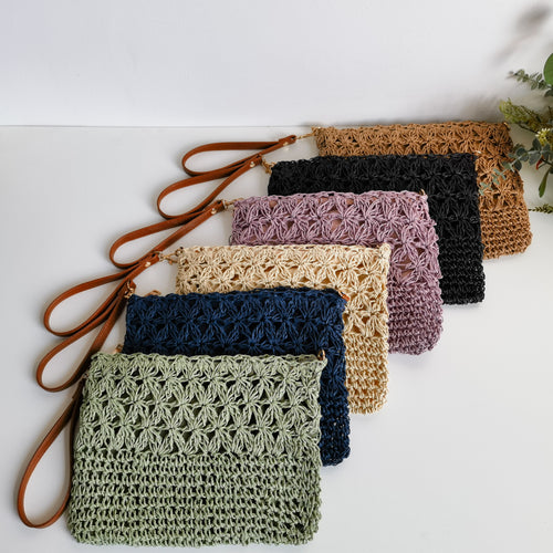 Håndlaget Makramee Clutch Skanto