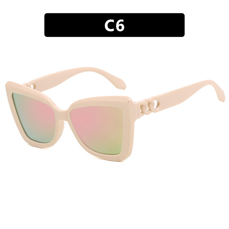 Women's trendy cat-eye sunglasses with refined pattern Skanto