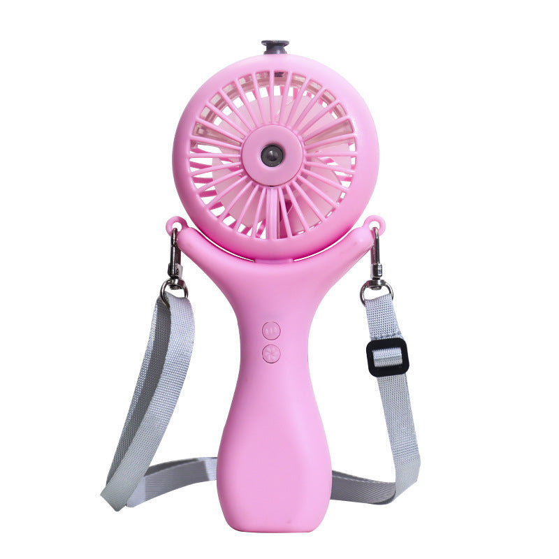 Dame bærbar håndvifte med ergonomisk design og sprayfunksjon Skanto