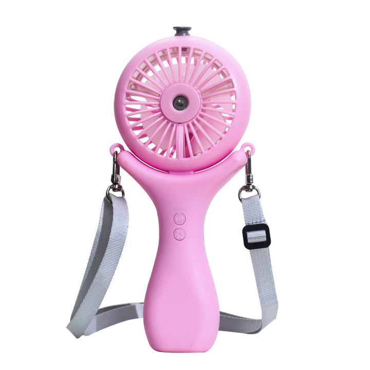 Kvinne bærbar mini håndvifte med sprayfunksjon og ergonomisk design Skanto