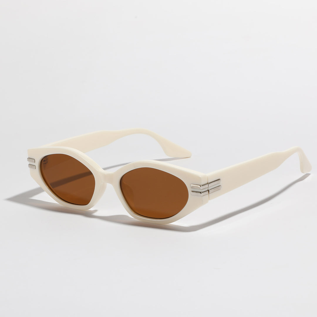 Dame geometrisk solbrille i ikonisk design Skanto