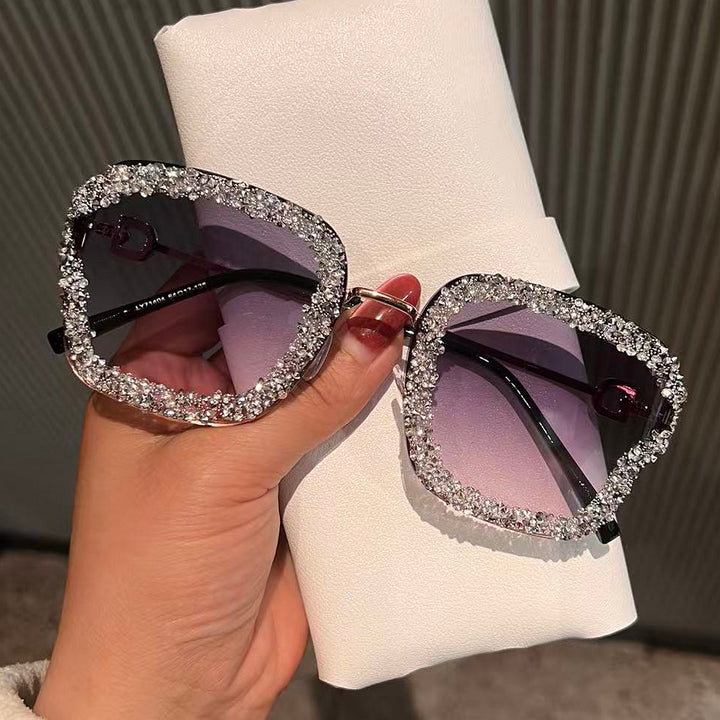 Damer Glamourøse solbriller med glitrende rhinestones Skanto