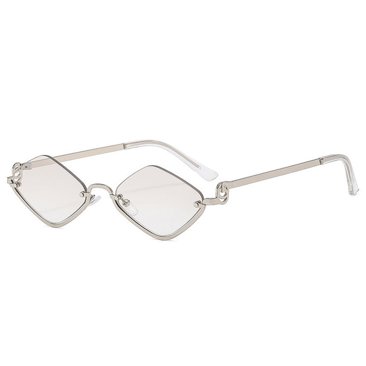 Dame trendy kvadratisk solbrille med filigran metallramme Skanto