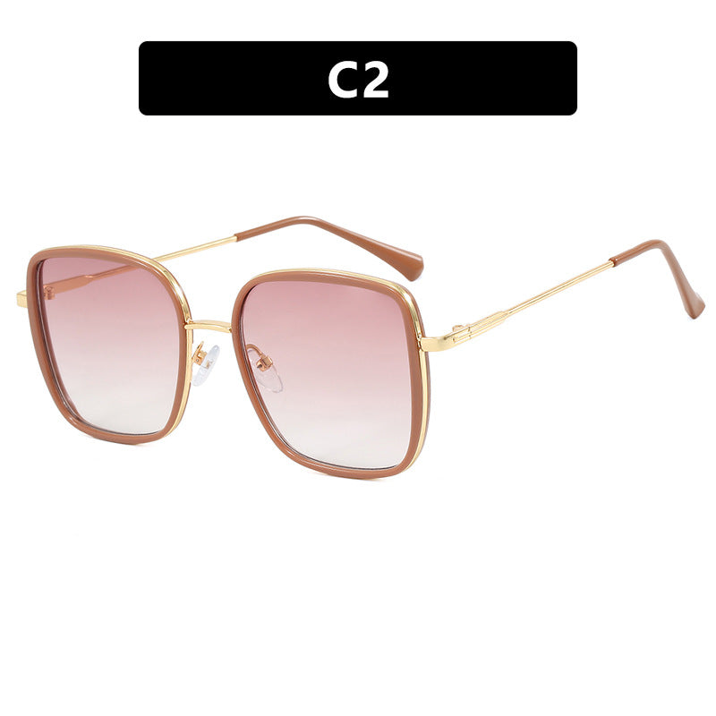 Women's oversized sunglasses with elegant metal frame and polarized lenses Skanto