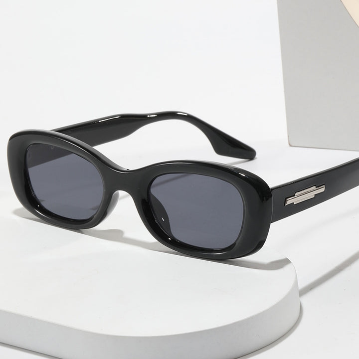 Dame trendy retro-solbriller med bred ramme Skanto