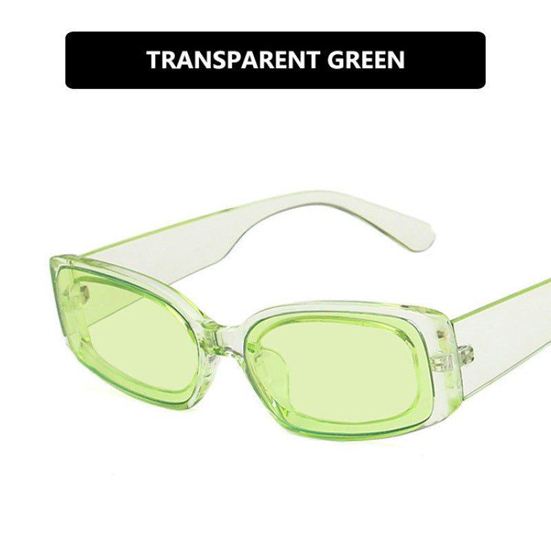 Dame moteriktig gjennomsiktig solbrille med kvadratisk design Skanto