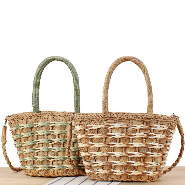 Hand-knotted basket bags with practical carrying handles Skanto