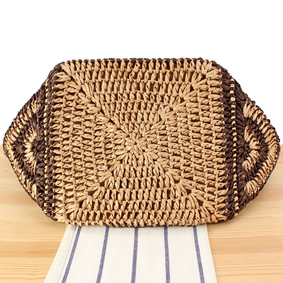 Designer Basket Bag with Elegant Leather Handles Skanto