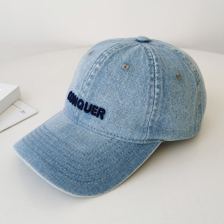 Kvinnenes Broderte Casual Denim Caps Skanto