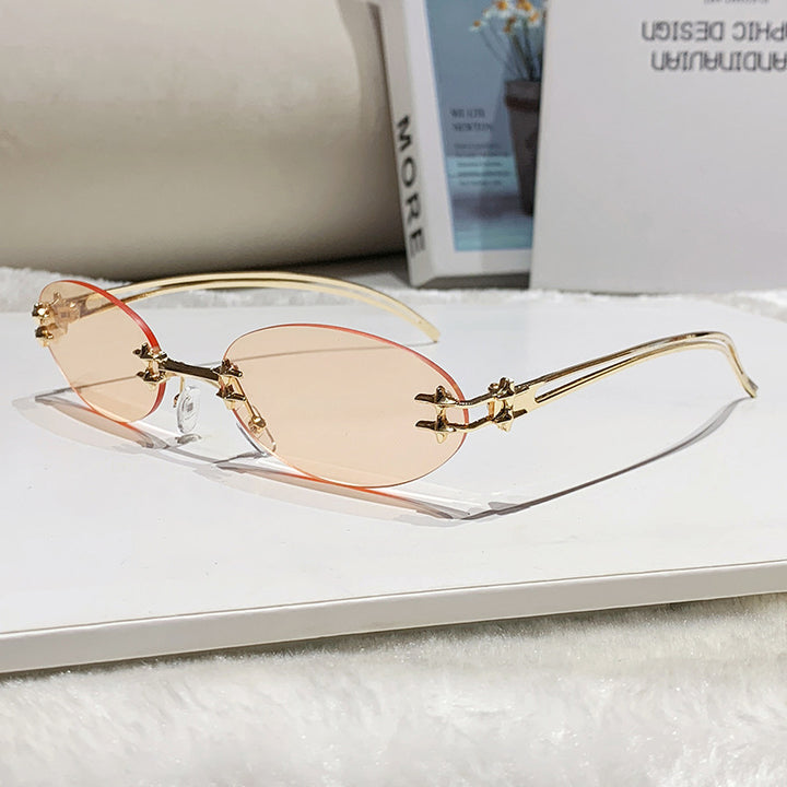 Women's elegant metal glasses with filigree design Skanto