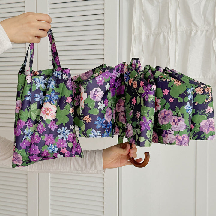 Dame Multifunksjonell skulderveske med blomsterdesign Skanto