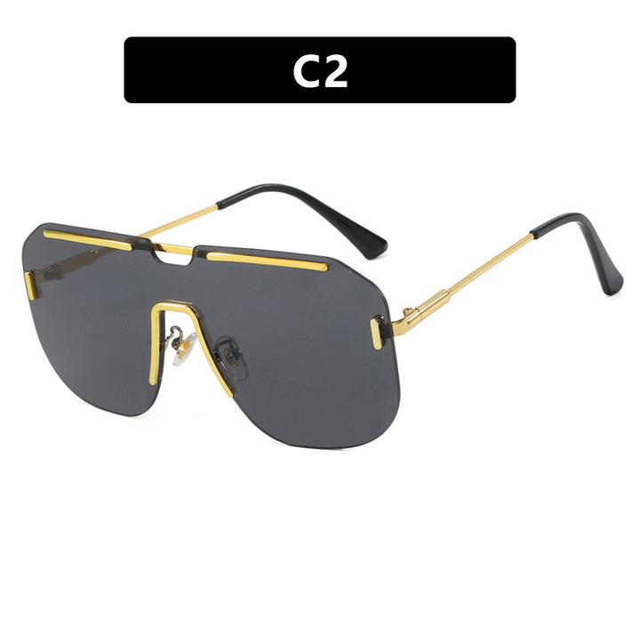 Dame geometrisk solbrille med stilramme i metall og UV-beskyttelse Skanto
