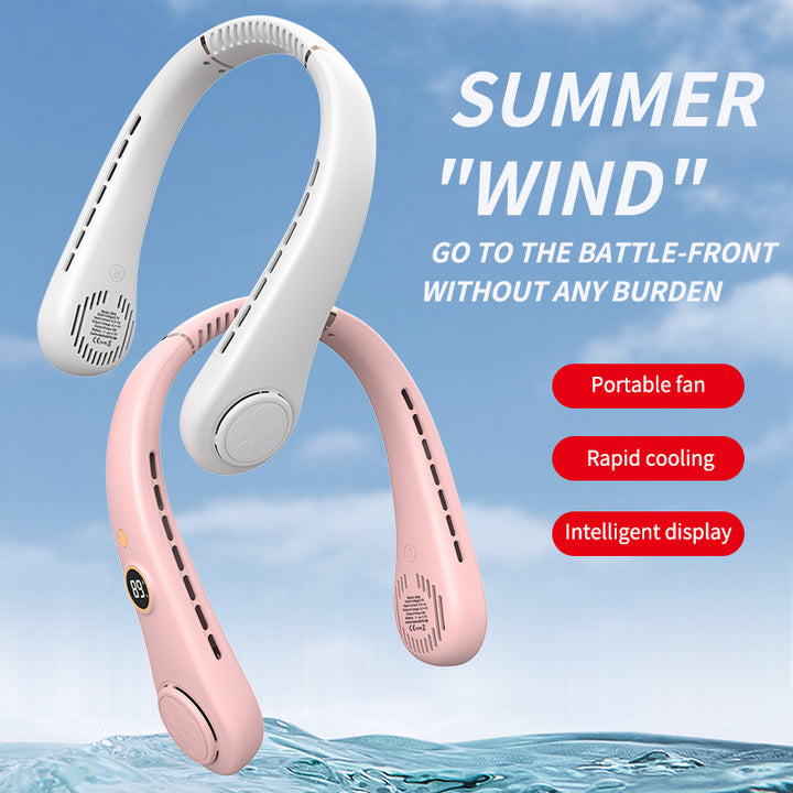 Dame Bærbar Nakkevifte med Temperaturvisning Skanto