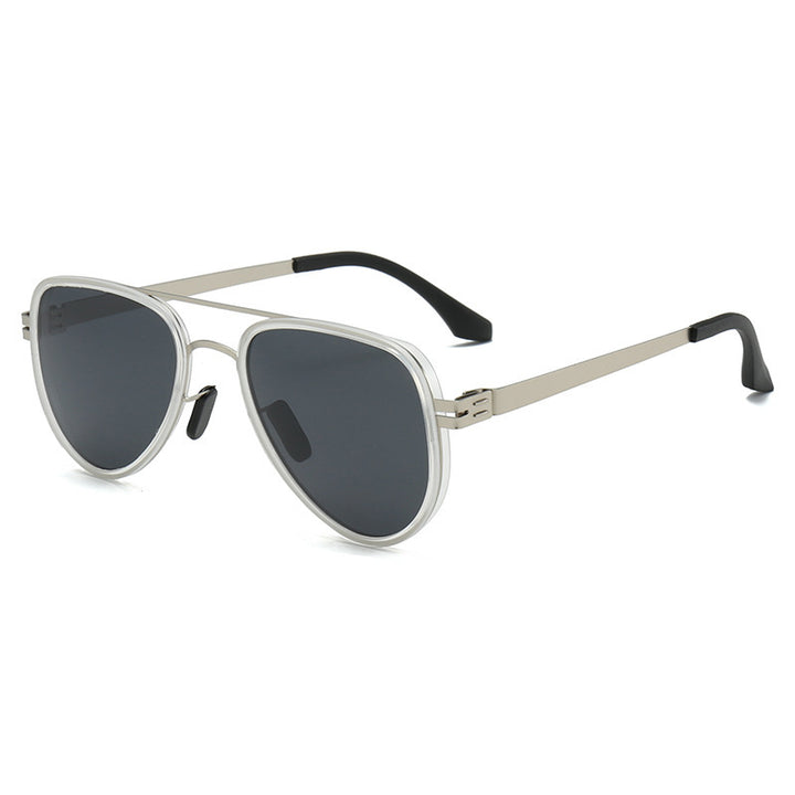 Dame Aviator-solbriller med robust metallramme og polariserte linser Skanto