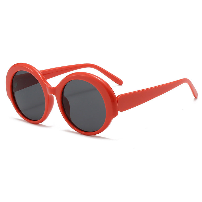 Dame moderne runde designer-solbriller Skanto