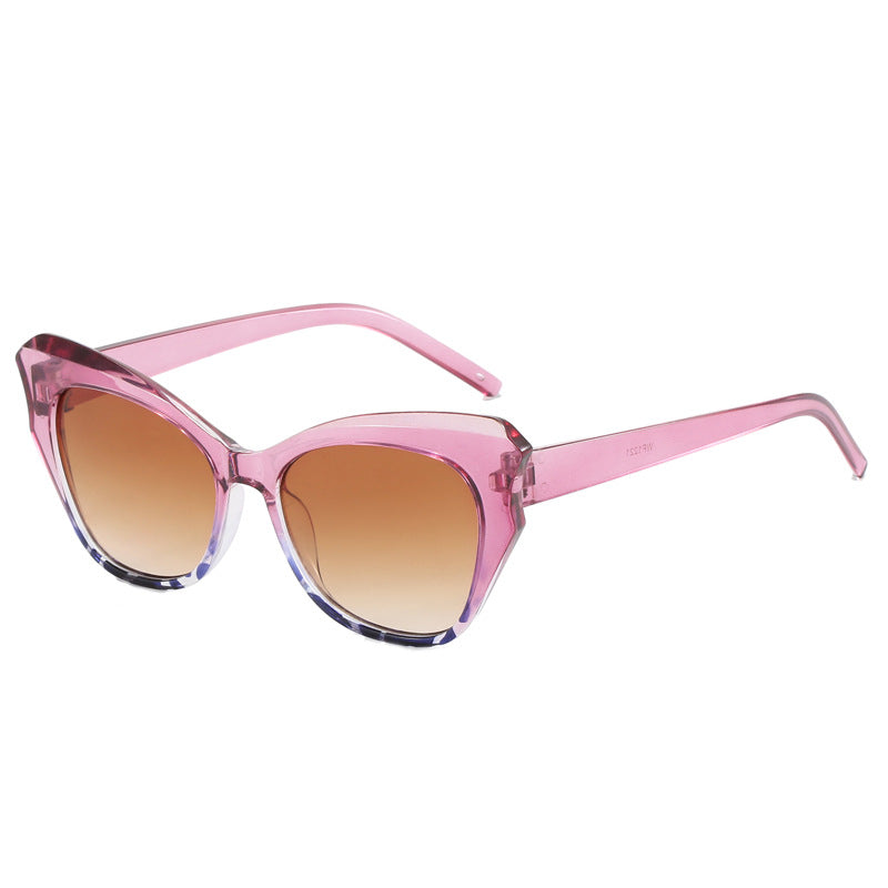 Damen Cat-Eye solbriller med ekstravagant speilingsdesign Skanto