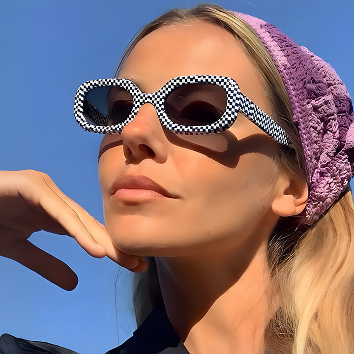 Women's oversized sunglasses with unique pattern Skanto