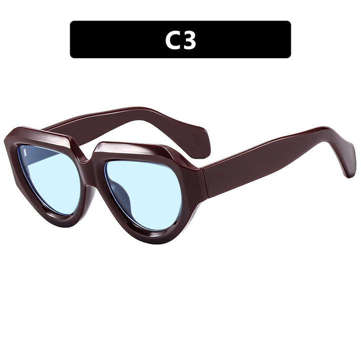 Women's fashionable sunglasses with unique square frame Skanto