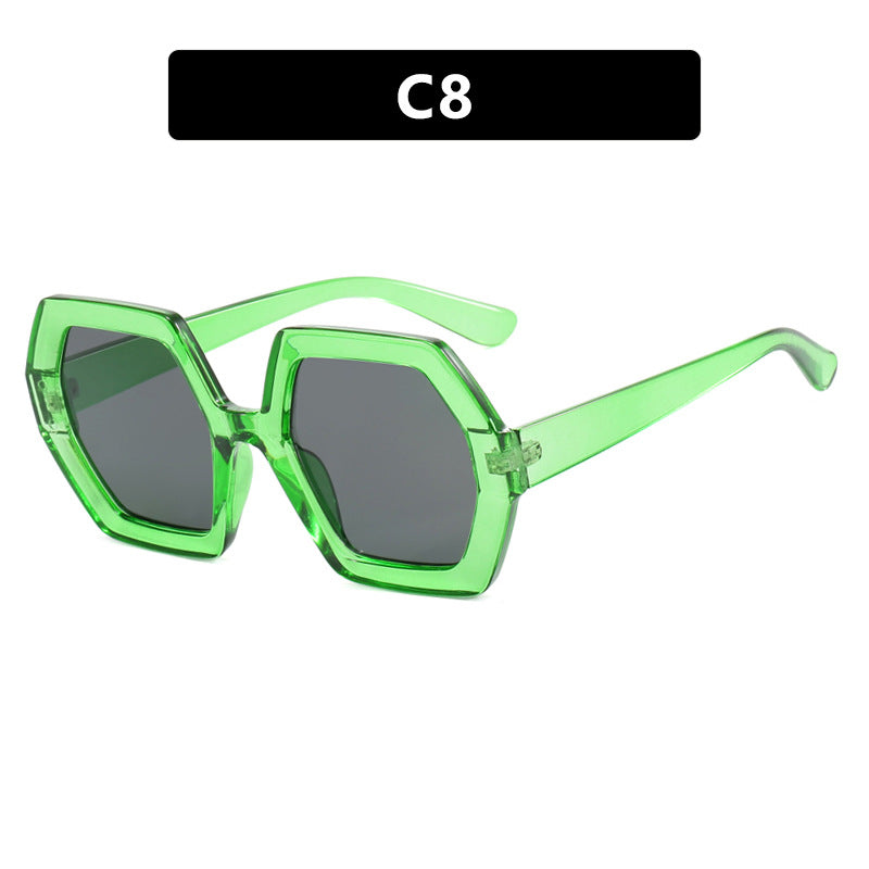 Damer innovativ hexagonal solbrille Skanto