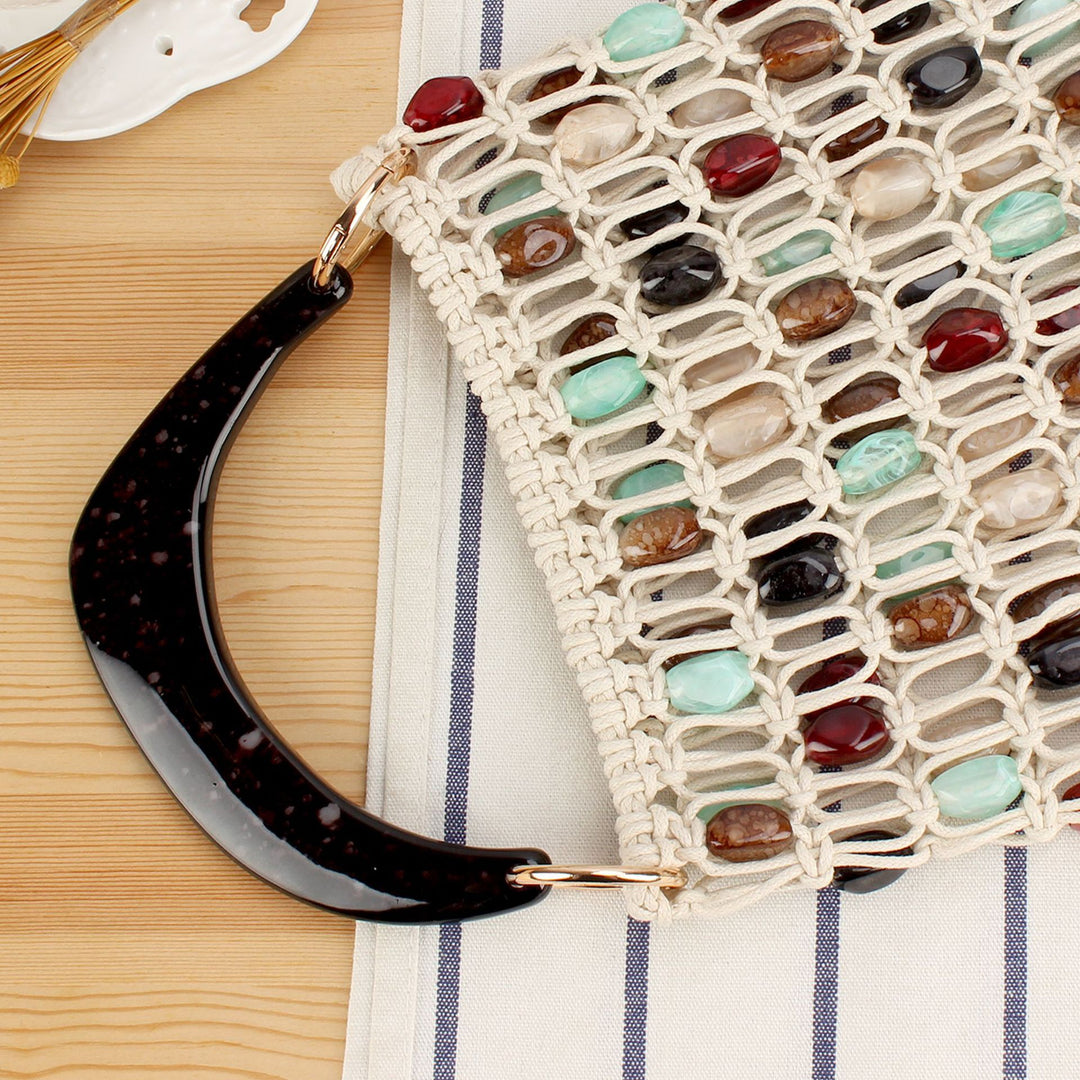 Fashionable Handbag in Creative Net Design with Colorful Accents Skanto