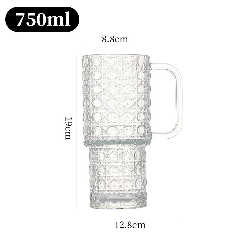 Unisex glass tumbler med teksturert design av Skanto