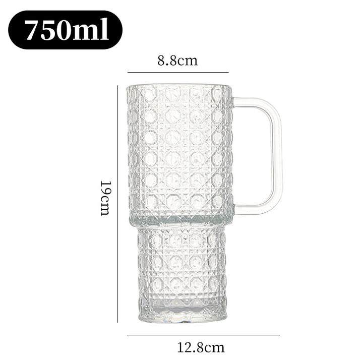 Unisex glass tumbler med teksturert design av Skanto