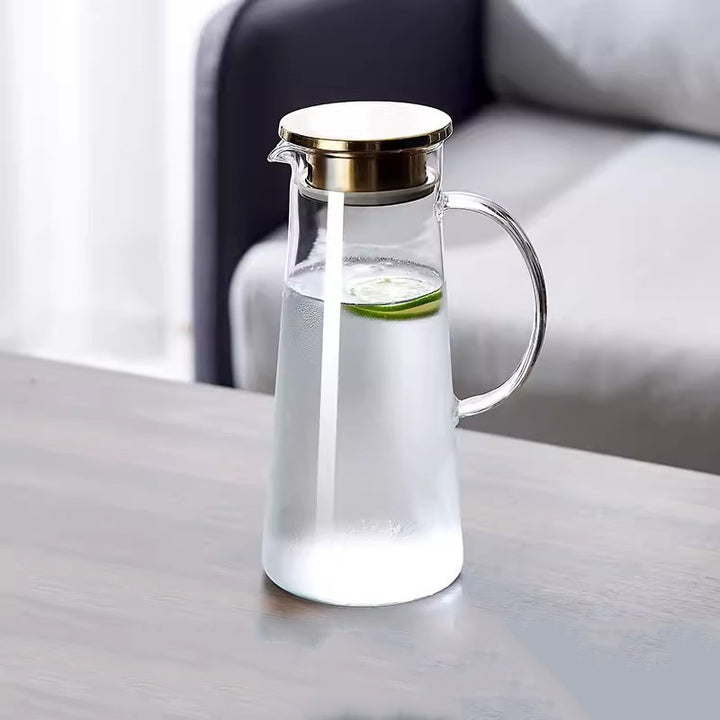 Dame elegant glasskanne med varmebestandig lokk Skanto