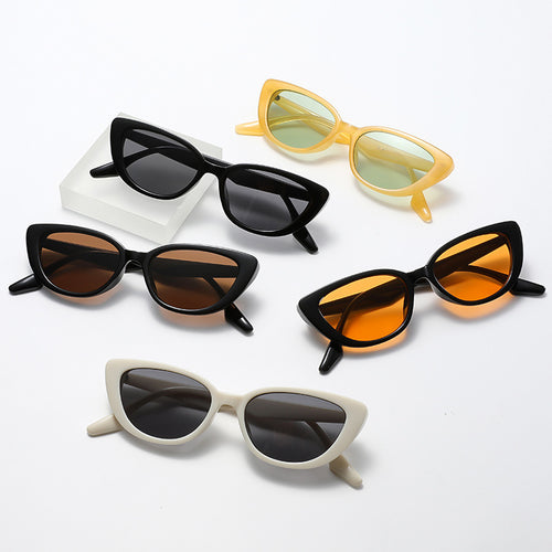 Dame Cat-Eye solbriller med elegant, rammefritt design Skanto