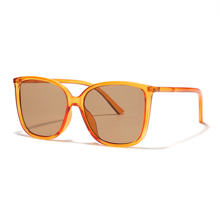 Dame cat-eye solbrille med luksuriøs transparent ramme og UV-beskyttelse Skanto