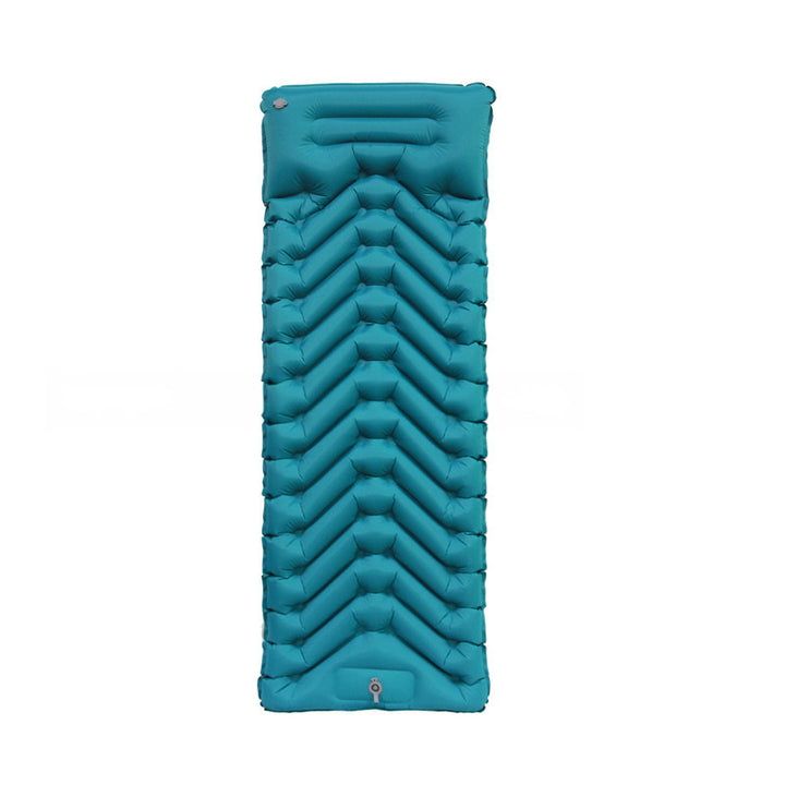 Behagelig og oppblåsbar liggeunderlag med ergonomisk hodepute Skanto