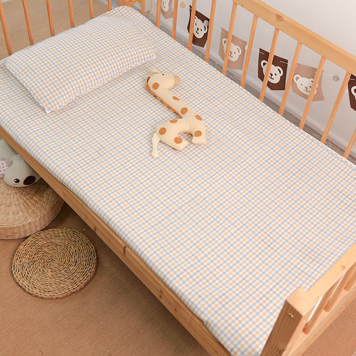 Damer babysengesett med rutete design Skanto
