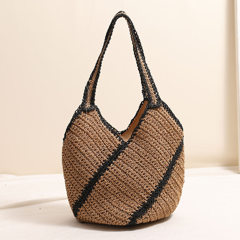 Braided beach bag with modern design Skanto