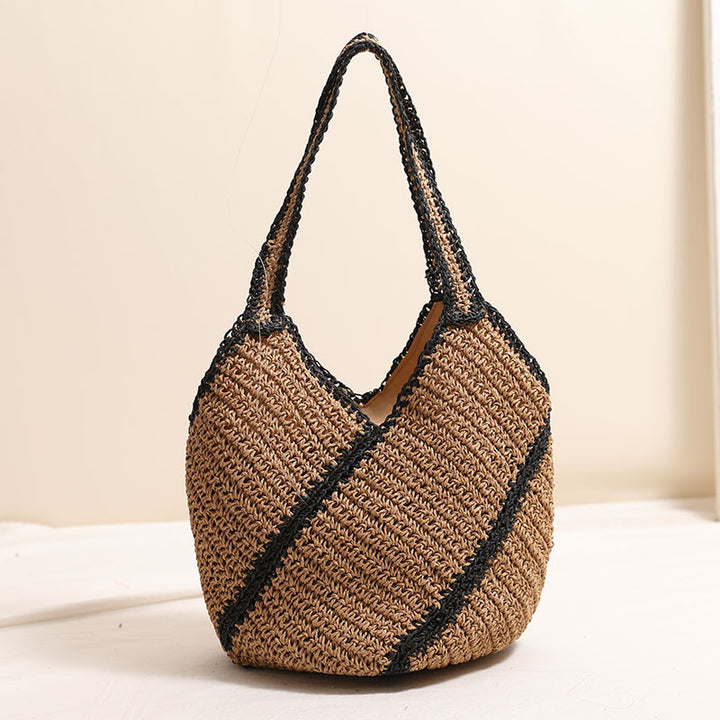 Braided beach bag with modern design Skanto