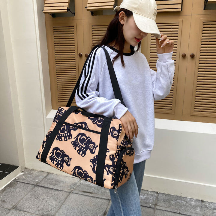 Sporty reisetasche med leken elefantmønster Skanto