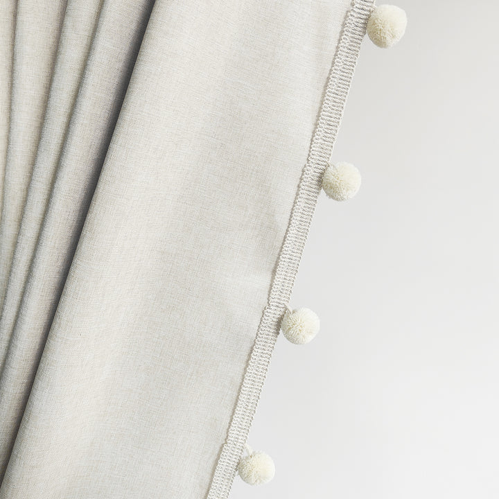 Teksturerte Pom Pom Trim Dusjforheng Skanto