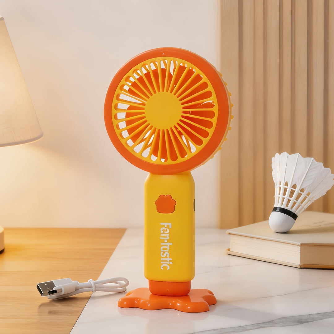 Dame Bærbar Håndvifte med multifunksjonell USB-ladefunksjon og ergonomisk design Skanto