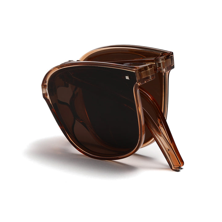 Dame kvadratisk solbrille med innovativ ramme i plast og polarisert glass Skanto
