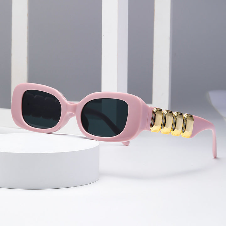 Dame mote solbrille med glamorøs ramme Skanto
