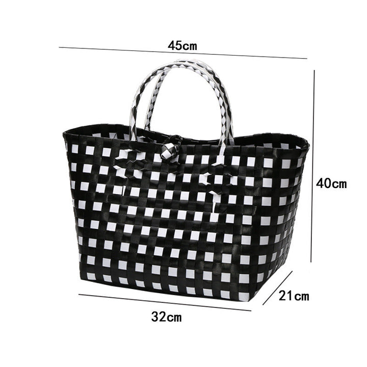 Stor kapasitet vevd handlebag Skanto