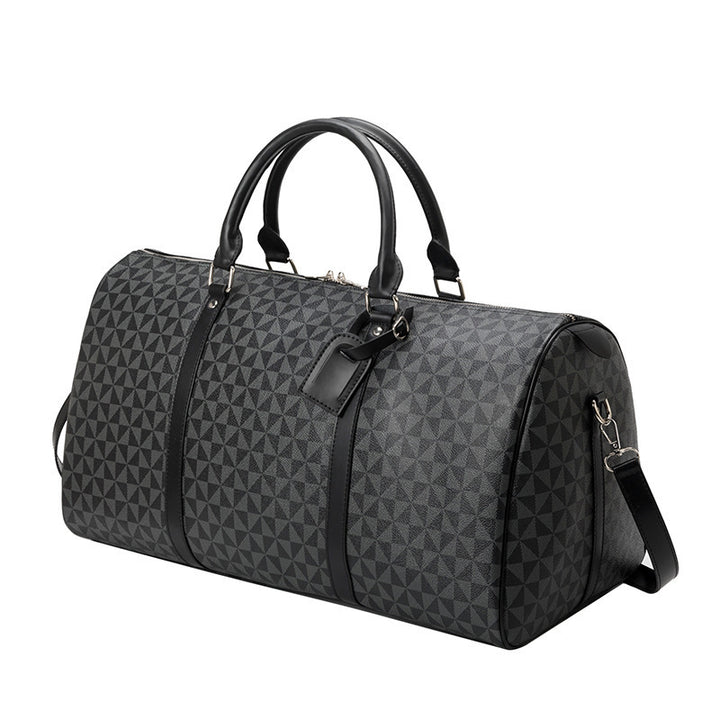 Romslig reiseveske med stilfull geometrisk design Skanto